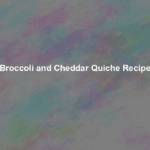 broccoli and cheddar quiche recipe