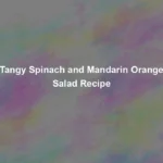 tangy spinach and mandarin orange salad recipe